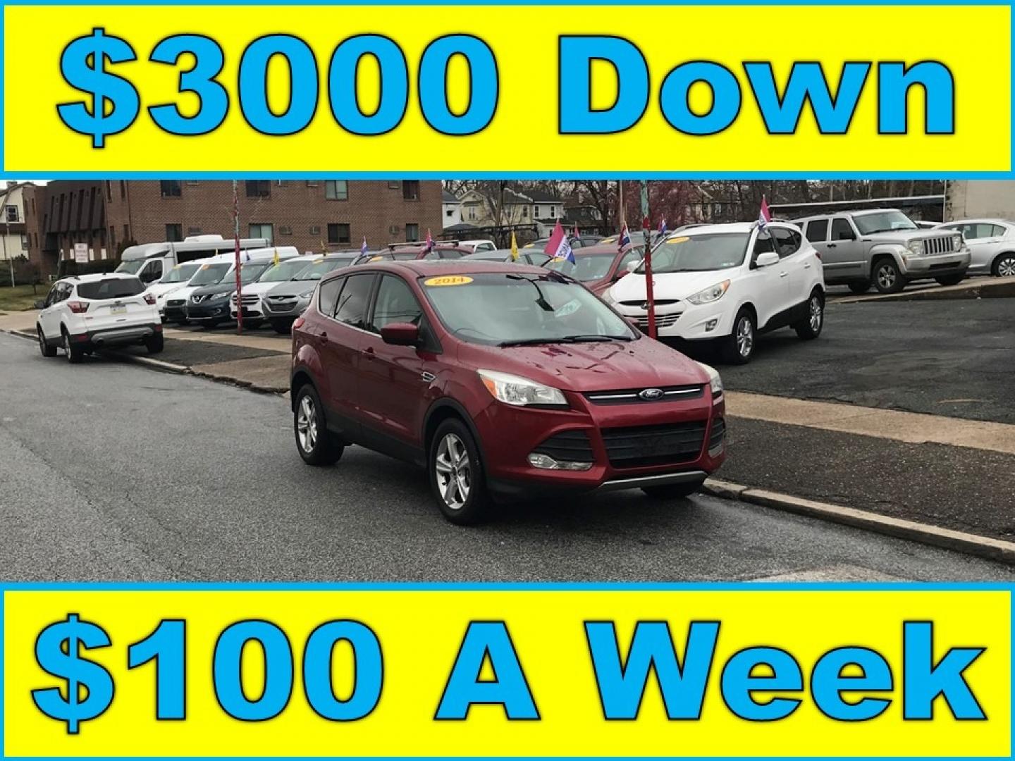 2014 Red /Tan Ford Escape SE (1FMCU9GXXEU) with an 1.6 V4 engine, Automatic transmission, located at 577 Chester Pike, Prospect Park, PA, 19076, (610) 237-1015, 39.886154, -75.302338 - 2014 Ford Escape SE: Panoramic sunroof, 4x4, backup camera, new PA inspection, SUPER CLEAN, runs LIKE NEW! This vehicle comes inspected and has been given a bumper to bumper safety check. It is very clean, reliable, and well maintained. We offer a unique pay plan that is known for being the easie - Photo#0